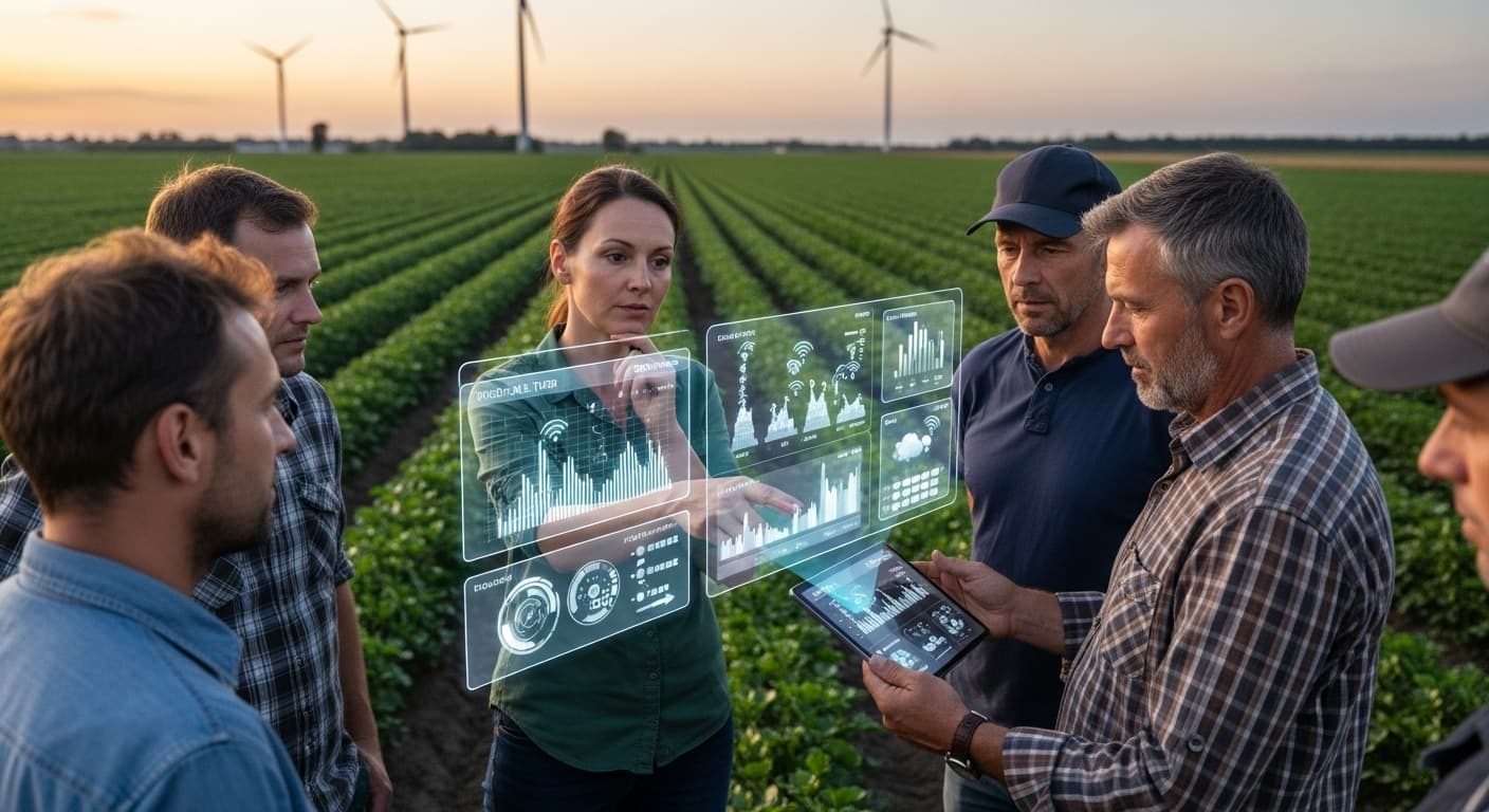 Students in an agricultural training classroom